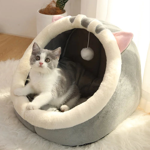 Deep Sleep Cat Bed | Foldable Washable Cave Bed for Cats & Small Dogs | 3 Sizes