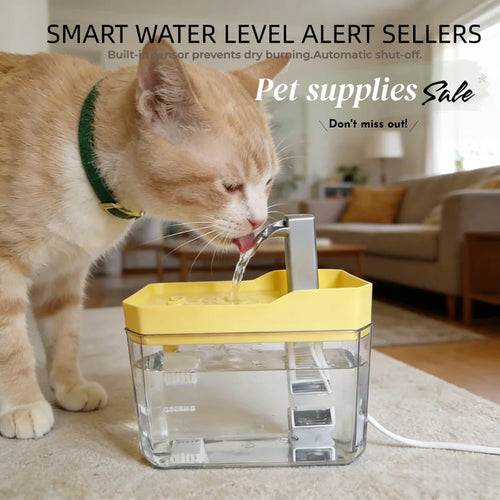 1.5L Automatic Cat Water Fountain | USB Powered, Ultra-Quiet, Smart Filtration for Cats & Small Dogs