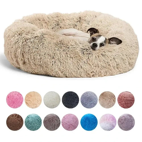 Round Pet Bed for Dogs & Cats – 6 Sizes, Super Soft Plush, Non-Slip, Machine Washable