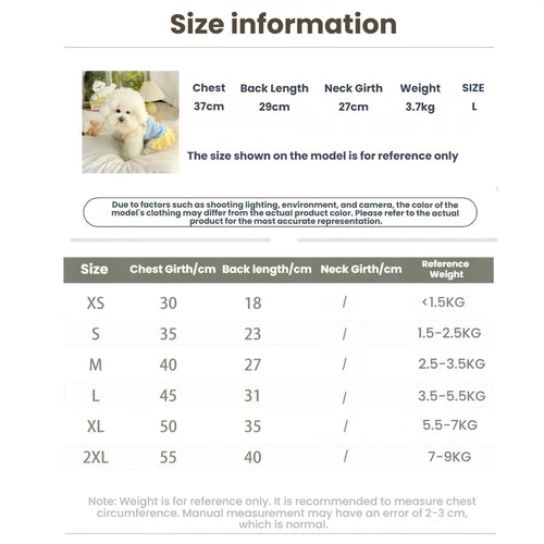 Summer Dog Dress | Cute Cooling Slip Vest for Small Dogs & Cats | Breathable Puppy Outfit