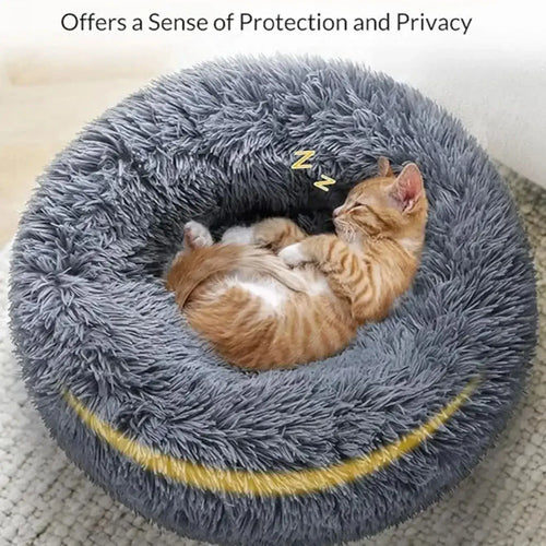 Round Pet Bed for Dogs & Cats – 6 Sizes, Super Soft Plush, Non-Slip, Machine Washable